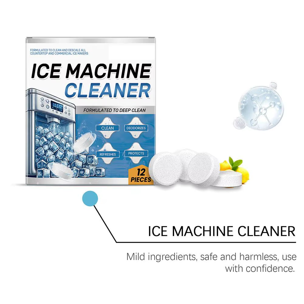 Ice Machine Cleaner Cleaning Tablets for Descaling Deodorizing Prolonging Ice Maker Lifespan