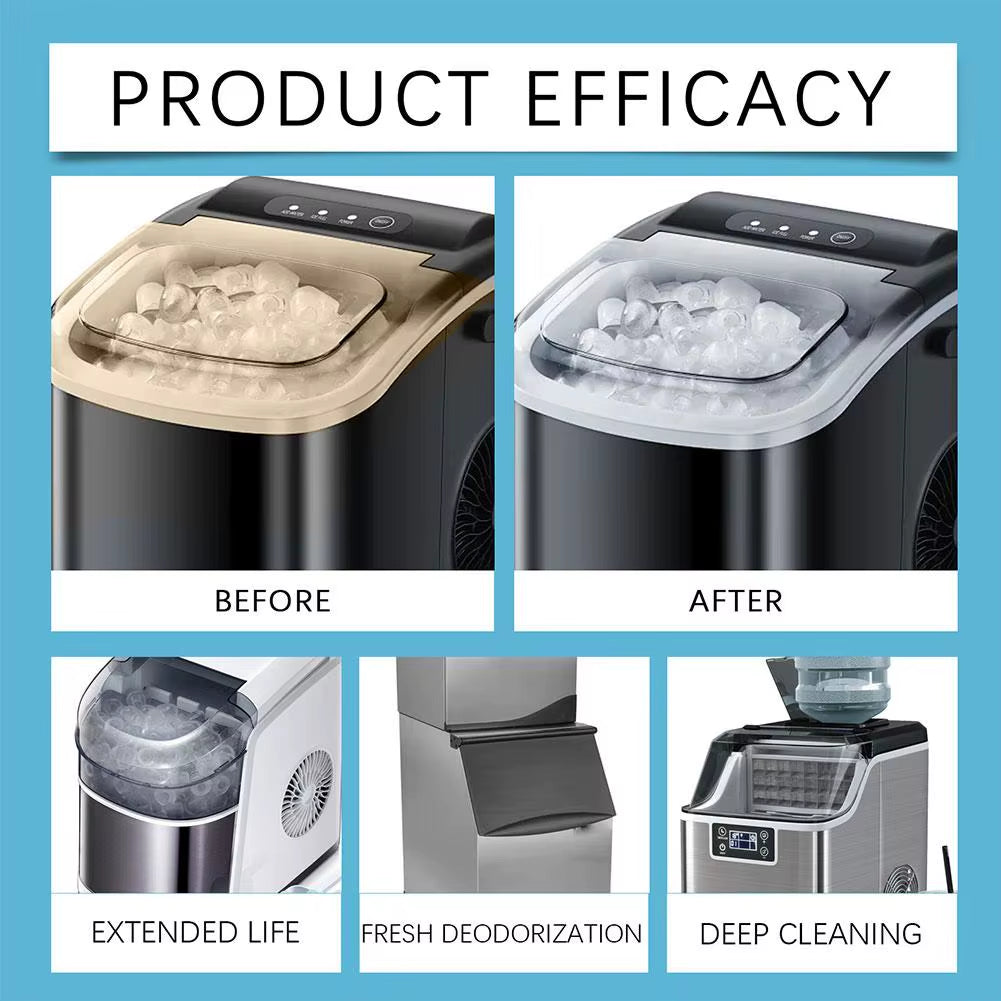 Ice Machine Cleaner Cleaning Tablets for Descaling Deodorizing Prolonging Ice Maker Lifespan