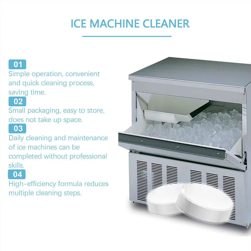 Ice Machine Cleaner Cleaning Tablets for Descaling Deodorizing Prolonging Ice Maker Lifespan