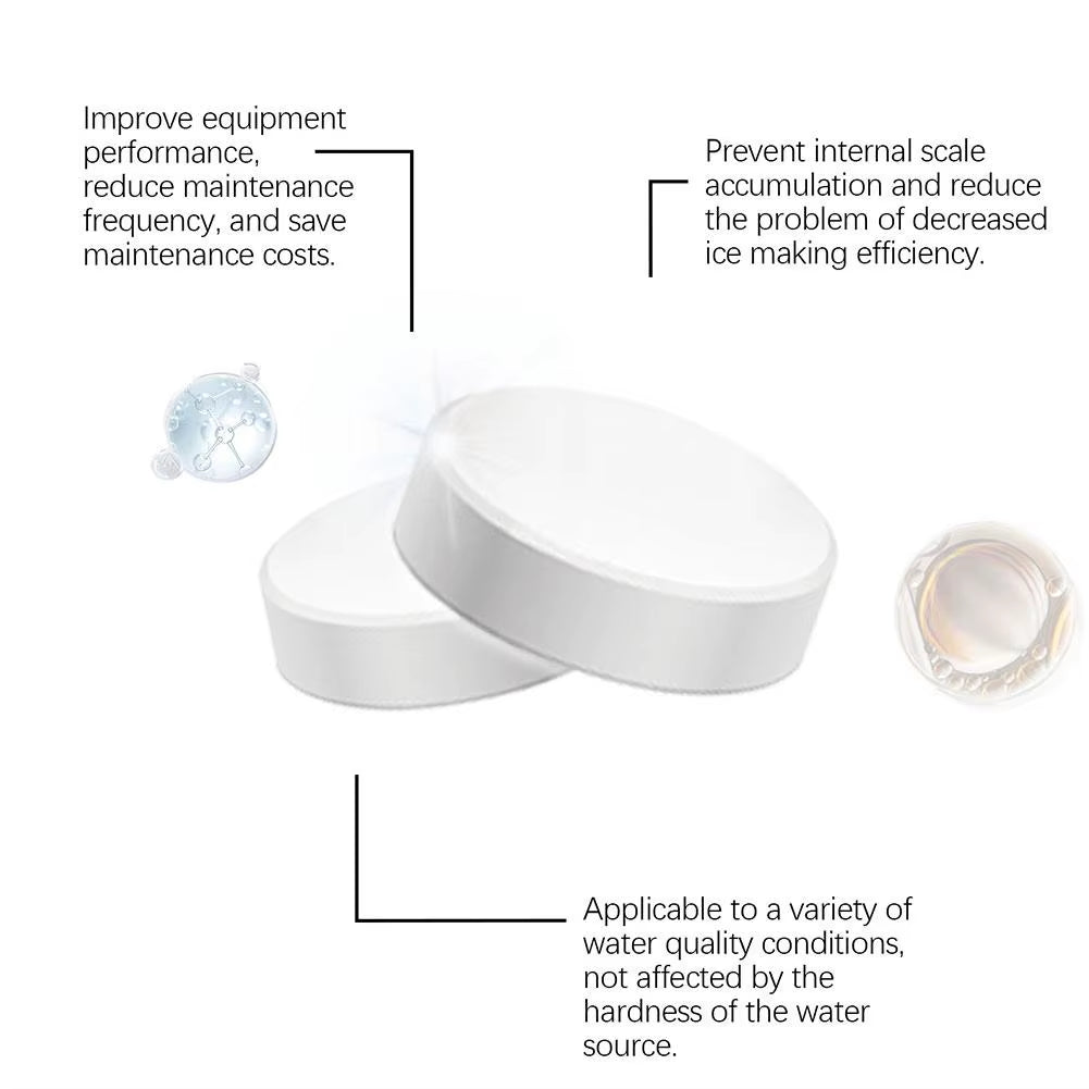 Ice Machine Cleaner Cleaning Tablets for Descaling Deodorizing Prolonging Ice Maker Lifespan