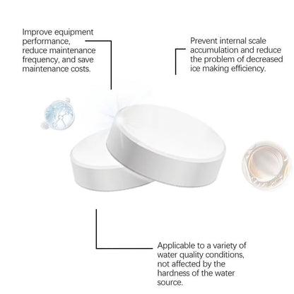 Ice Machine Cleaner Cleaning Tablets for Descaling Deodorizing Prolonging Ice Maker Lifespan